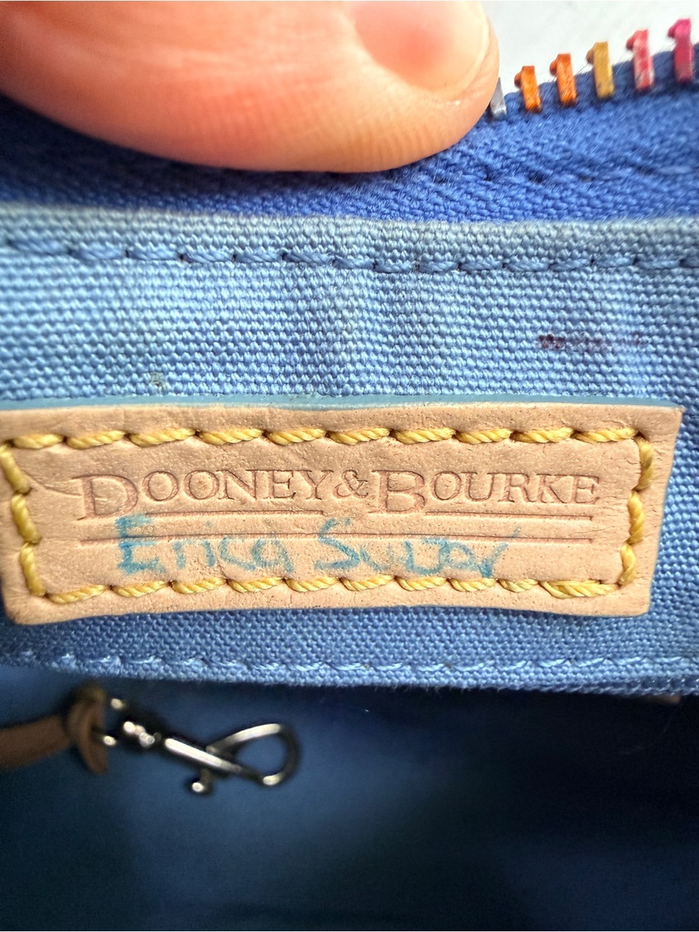 Dooney & Bourke | Vintage Y2K Multicolor DB Logo Mini Hobo with Rainbow Zipper - Picture 8 of 13
